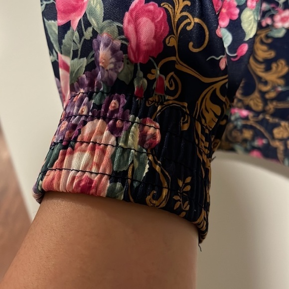 VINTAGE FLORAL WOMEN LONGSLEEVE TOPS SIZE M - Picture 6 of 10